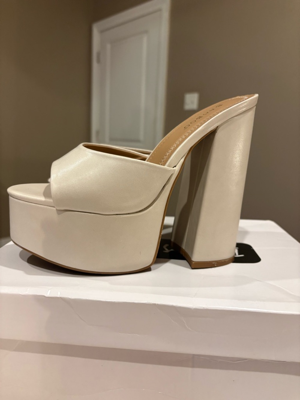 Ivory Platform Heels